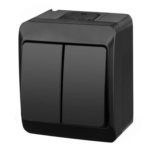 ELEKTRO-PLAST Hermes 0332-09 dvigubas jungiklis, IP44, 2 klavišai image 2