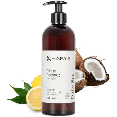 HABYS Daily Spa Citrus Coconut masažo aliejus, 500 ml image 1