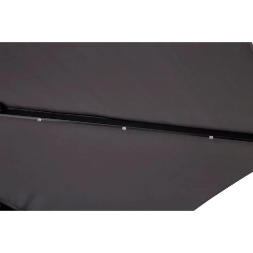 Lauko skėtis su LED apšvietimu, ⌀ 300 x 249 cm, juodas image 3