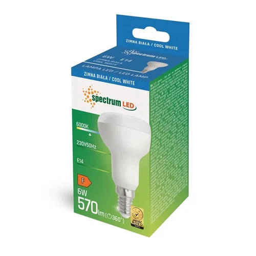 Spectrum LED lemputė E14 R50 6W 485 lm 6000K image 2