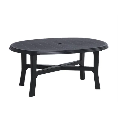 Progarden Danubio Oval Lauko stalas Pilka 165×110×72 cm image 2