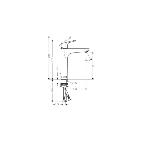 Hansgrohe Focus 190, 31608000 (su ventiliu) image 2