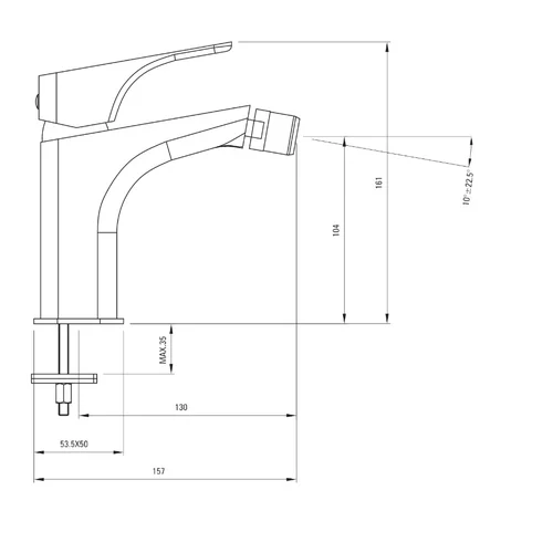 Deante Hiacynt BQH 031M Bide Chromo image 2