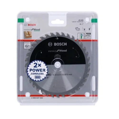 Bosch Standard for Wood pjovimo diskas 165x20x1.5/1.0mm 24T image 2