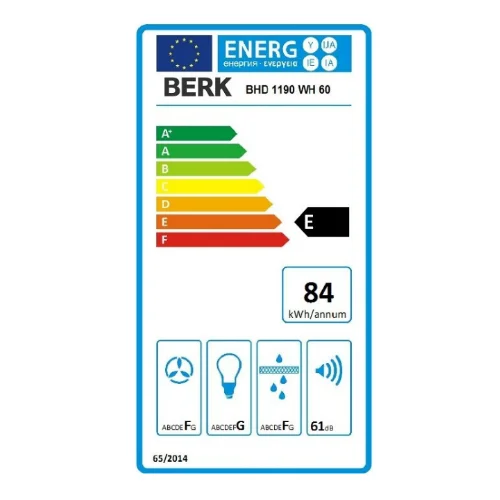 BERK BHD 1190 WH 60 Įmontuojamas gartraukis image 3