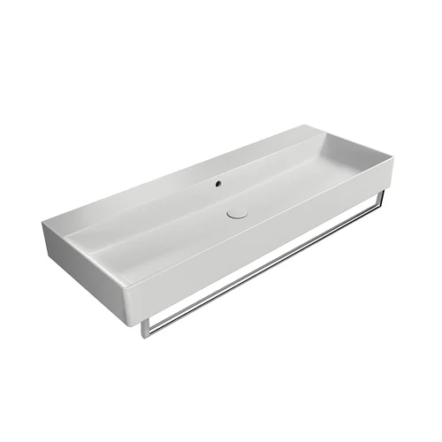 GSI KUBE X 120x47 Extraglaze® Matinis baltas pakabinamas praustuvas image 2