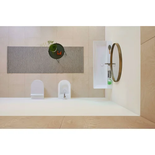 GSI KUBE X 120x47 Extraglaze® Matinis baltas pakabinamas praustuvas image 3
