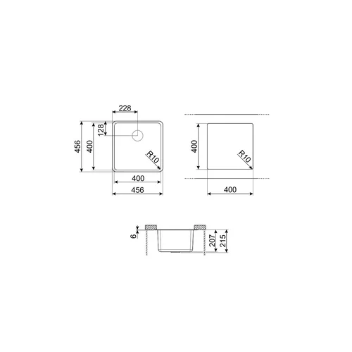 Smeg VZP45CT akmens masės plautuvė, dvigubo montavimo image 3