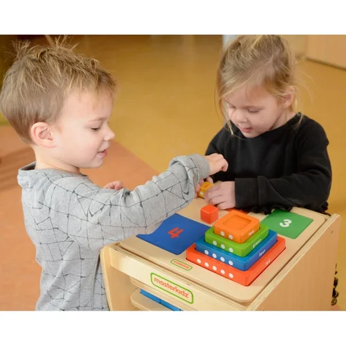 Masterkidz MK09388 Medinė edukacinė piramidė 28x28x2.9 cm image 3