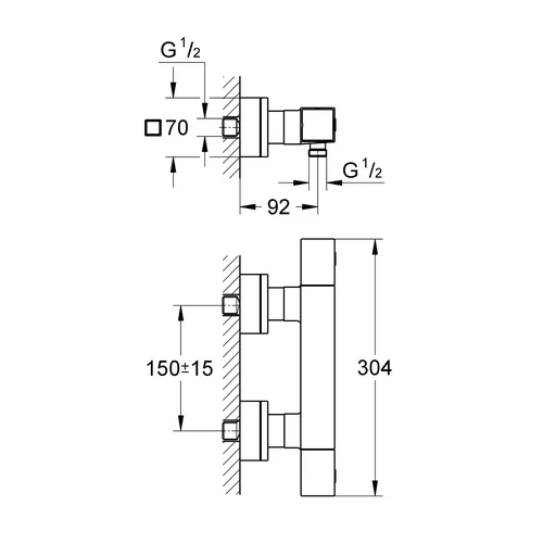 Grohe Grohtherm Cube 34488000 termostatinis dušo maišytuvas image 2