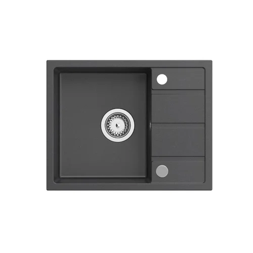 QUADRON Pure Plus STQ5844CZ_3623500_BL Juodo granito plautuvė su fiksuotu maišytuvu image 2