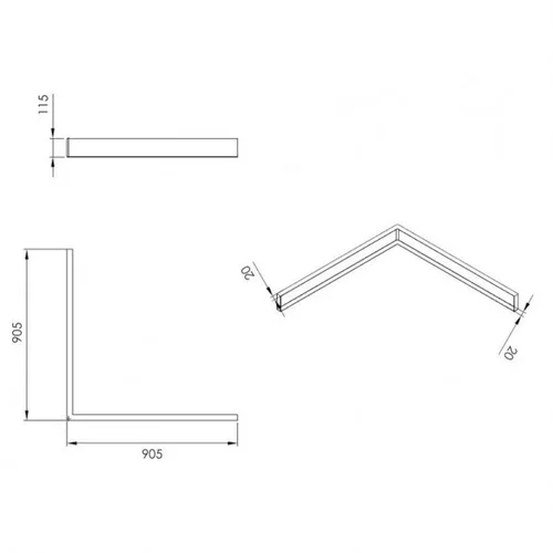 Square 90x90 kvadratinis dušo padėklo apdailos priekinis skydelis image 3