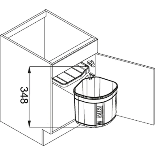 FRANKE Mini 121.0176.518 Šiukšliadėžė Sorter Mini 17,5 L image 2