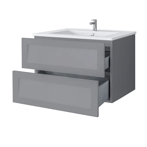 Riva SA700F Deep Silver Matinė vonios spintelė su praustuvu image 2