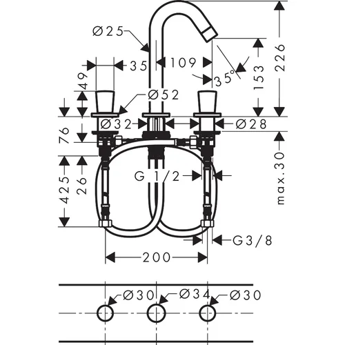 Hansgrohe Logis 71133000 praustuvo maišytuvas Chromo image 2