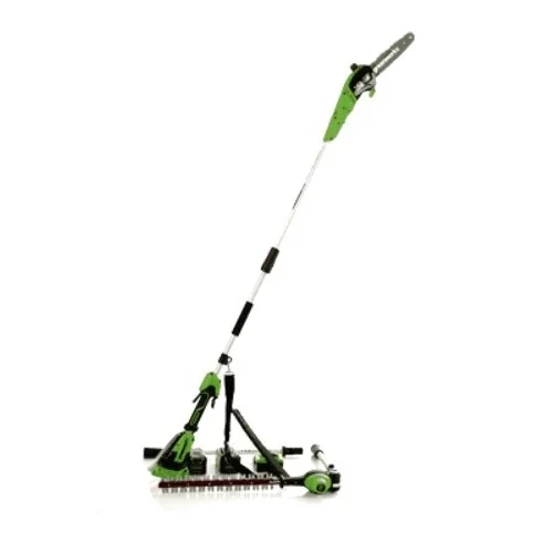 GreenWorks gd40pshk2x 40V Aukštapjovė ir gyvatvorių genėtuvo komplektas image 1