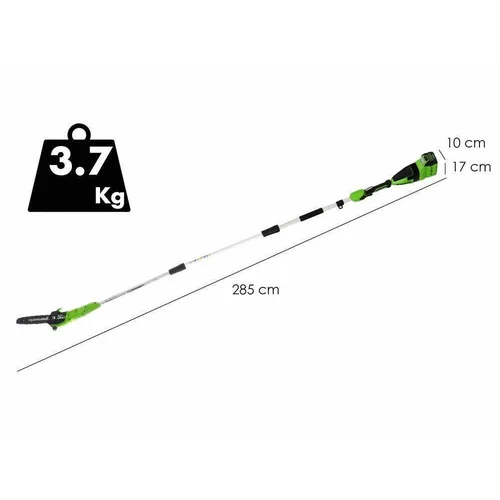 GreenWorks gd40pshk2x 40V Aukštapjovė ir gyvatvorių genėtuvo komplektas image 2