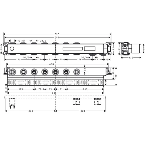 Hansgrohe RainSelect 15313180 Potinkinė termostatinio maišytuvo dalis image 2