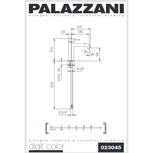 Palazzani MIDI MIMO praustuvės maišytuvas Chromas blizgus image 2