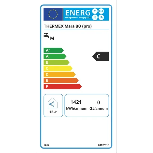 Vandens šildytuvas MARA 80L PRO Thermex su sausu kaitinimo elementu image 2