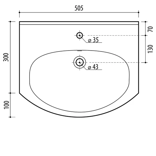 Riva SA 50A-2 Pastatoma apatinė spintelė su praustuvu 50 cm image 3