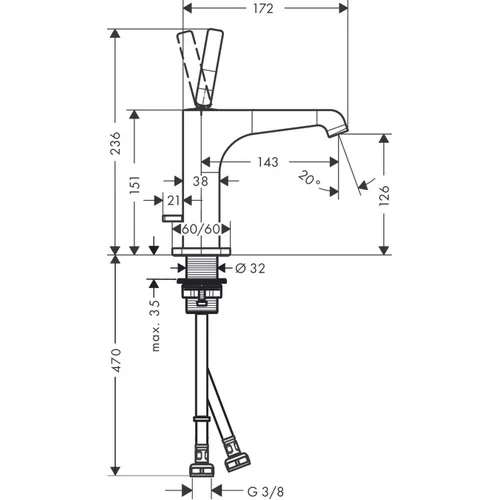 Hansgrohe 36100300 Praustuvo maišytuvas Raudonas auksas image 2