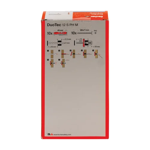 Fischer DUOTEC 12 gipso kartono kaištis su varžtu, 10 vnt. image 3