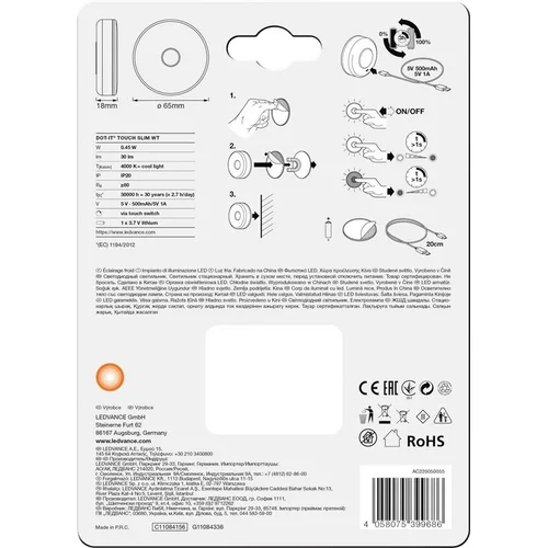 Ledvance Lemputė Integruota LED, šaltai balta, 0.45 W, 32 lm image 3