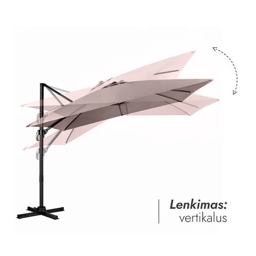 Lauko skėtis Comfort Taupe su Solid padu ir užvalkalu image 2