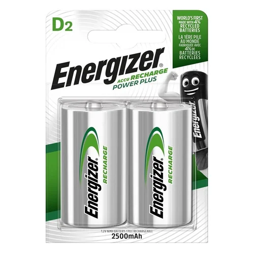 Energizer D HR20 2500 mAh NiMH įkraunami akumuliatoriai, 2 vnt image 1
