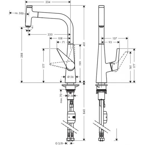 Hansgrohe Talis Select 300 Chromo spalva 72821000 image 3