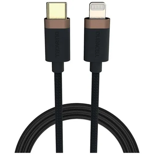 Laidas Duracell USB9012A, Lightning/USB-C, 1 m, pilka image 2