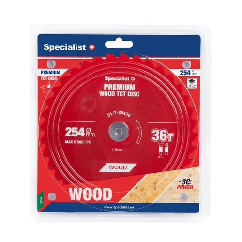 Specialist+ Pjovimo diskas 254x36Tx30mm, Wood PREMIUM, SPECIALIST+ image 1