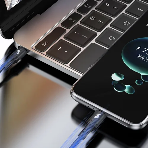 Dudao L3CC USB-C į USB-C 60W 1.2m Juodas image 2
