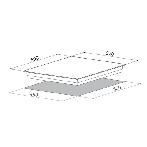 Elica RATIO 604 BL Indukcinė kaitlentė 60 cm Juoda image 2