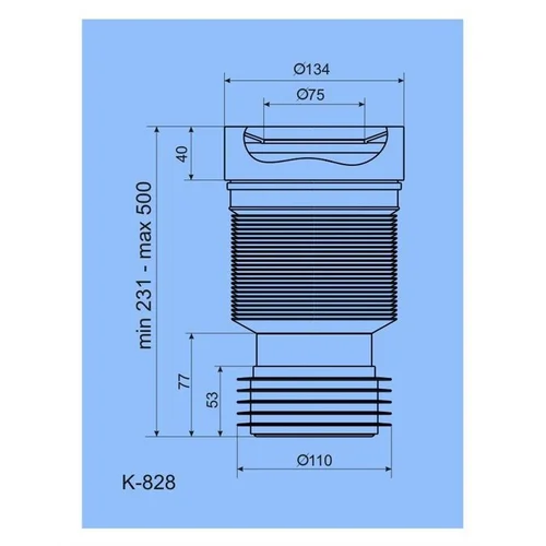Ani Plast Unitazo mova K828, Ø 110/134 mm image 2