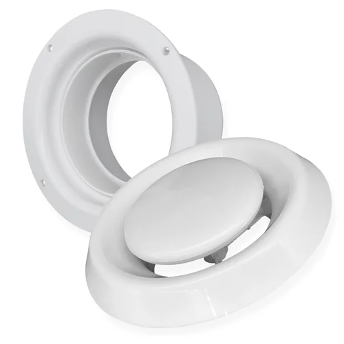EUROPLAST VD100 plastikinis difuzorius, 100 mm, Balta image 3