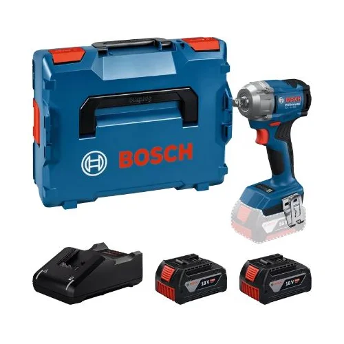 Akumuliatorinis veržliasukis Bosch GDS 18V-350, 18V, 2x4.0Ah, 06019M5022 image 1