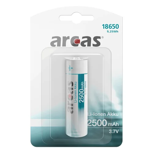 Arcas Įkraunamas elementas Li-ion 18650 3.7V B1 2500 mAh image 1