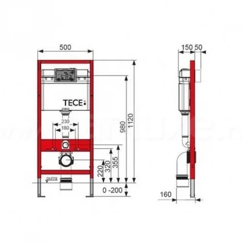 TECE Profil WC rėmas 4in1, 10 L, baltas TeceNow image 2
