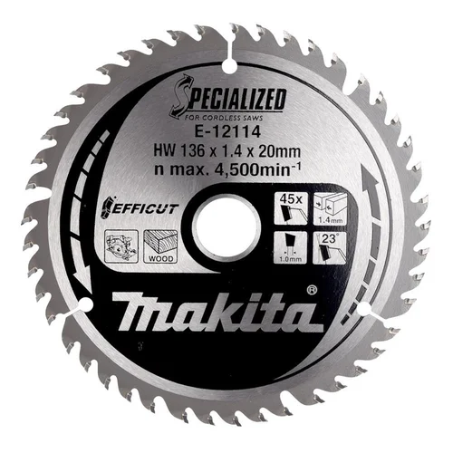 Medienos pjovimo pjūklas Makita 136X1.4X20mm 23° T45 E-12114 image 1