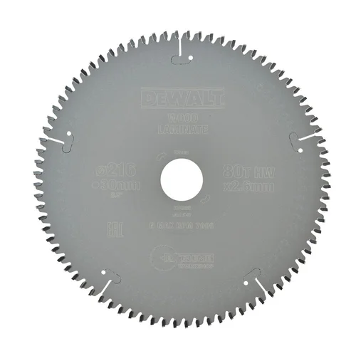 DeWalt Pjov. diskas medienai 216mmx30mm 80T image 1