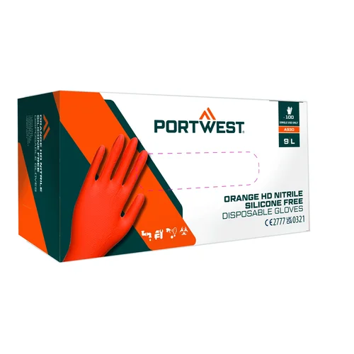 PORTWEST A930 HD nitrilinės pirštinės XXL, Juodos image 2