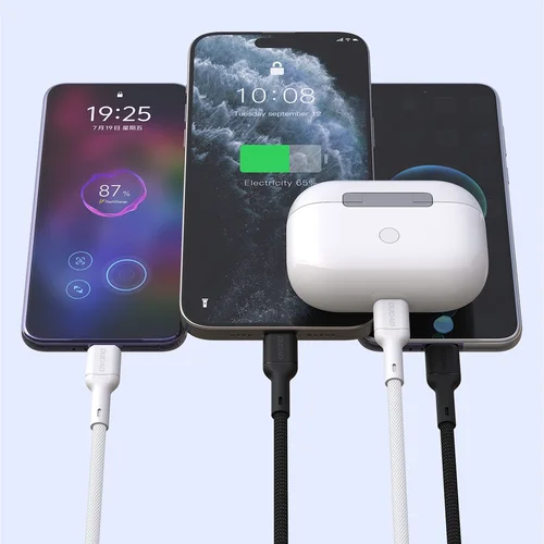 Dudao L9C USB-C į USB-C 65W 2.0m Baltas image 3