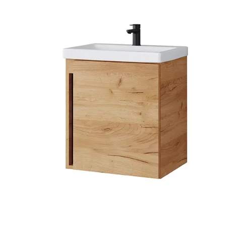 Vonios spintelė su praustuvu Riva SA50A-5B Gold Craft Oak image 2