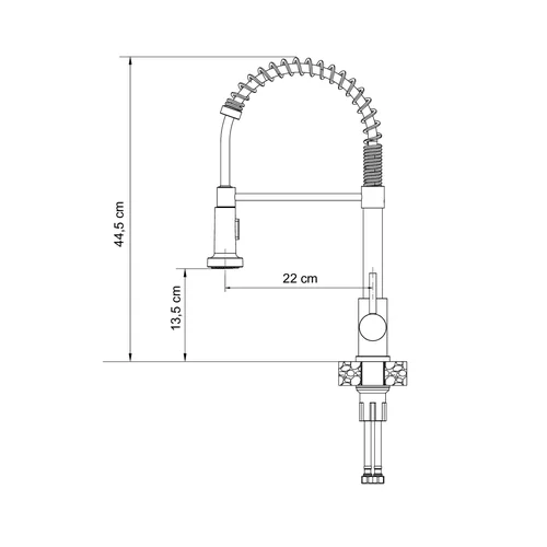 Plautuvės maišytuvas su lanksčia žarna Quadron SALMA, 52137BS image 3