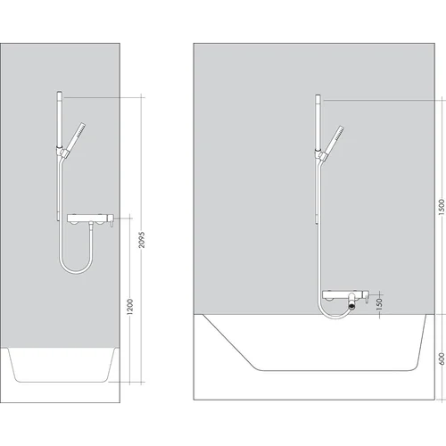 Hansgrohe Axor UNO 120 3jet rankinis dušo komplektas 27987800 image 3
