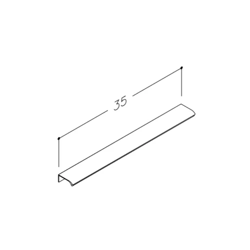 Kame H12/350WH rankenėlė BIG/LIRIS, 35 cm, Matinė balta image 2