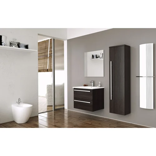 Raguvos Baldai SERENA spintelė su praustuvu, Juodas ąžuolas, 81 cm image 2