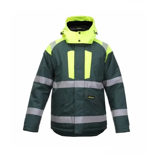 BoSafety WJ-GALAXY-1104 Žieminė darbo striukė su atšvaitinėmis juostomis – 4XL Hi-vis Geltona/Žalia image 2